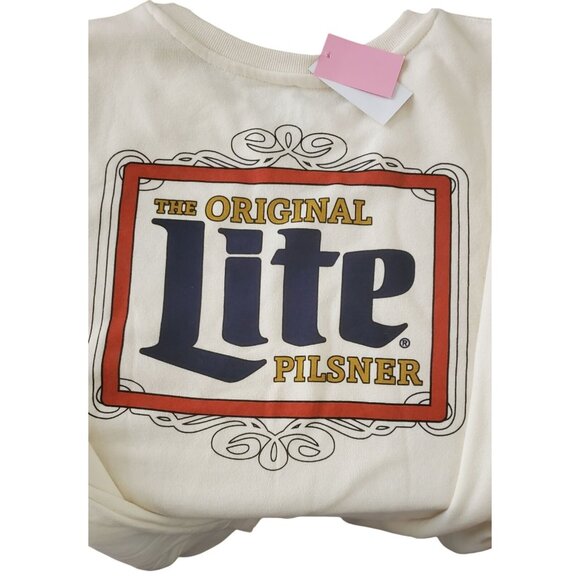 Miller Lite Women's XXL Cozy Sweater Shirt Licenced Graphic Pullover Sweatshirt - Picture 3 of 6